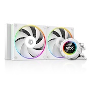 ID-COOLING SL240 White CPU Liquid Cooler 240mm with Display, Customizable 2.1" LCD Display for Images or Performance Metrics, Intel/AMD