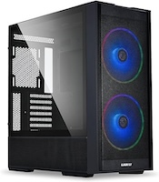 LIAN LI LANCOOL 206 ATX PC Case, RGB Gaming Computer Case, Airflow Optimized Mesh Panels Mid-Tower Chassis w/ 2x160mm ARGB PWM Fans Pre-Installed, USB Type-C Port, Tempered Glass Side Panel