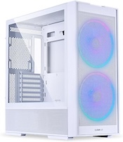 LIAN LI LANCOOL 206 ATX PC Case, RGB Gaming Computer Case, Airflow Optimized Mesh Panels Mid-Tower Chassis w/ 2x160mm ARGB PWM Fans Pre-Installed, USB Type-C Port, Tempered Glass Side Panel, White
